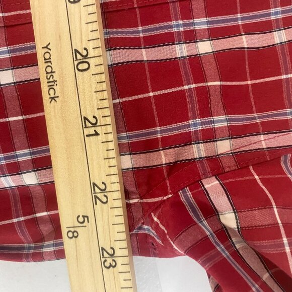 Ariat‎ Pro Series Long-Sleeve Shirt Mens L Red Plaid Button Down Vented Western - Picture 8 of 10